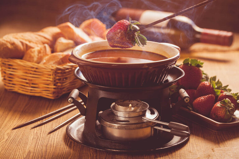 fondue de chocolate