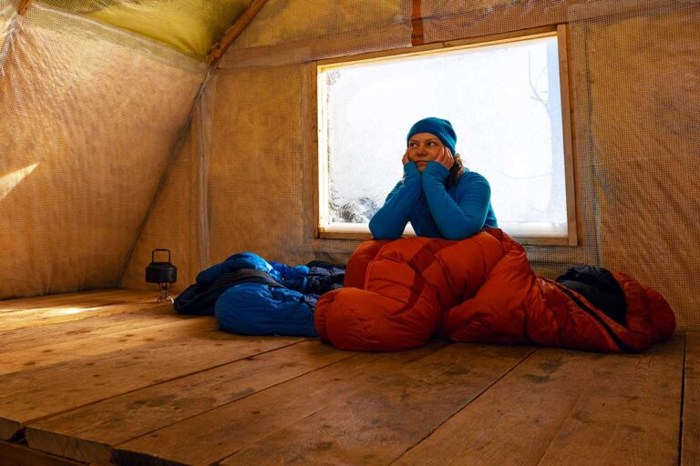 saco de dormir cabaña